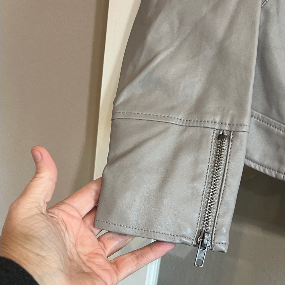 cupcakes & cashmere Gray Leather Jacket - Picture 6 of 10